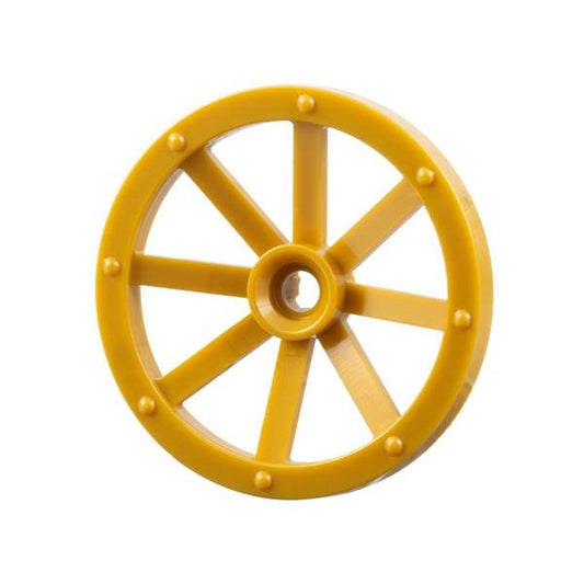 Wheel Wagon Large 33mm D. Hole Notched for Wheels Holder Pin - Part - 4489b - Brown - used - Qty:4