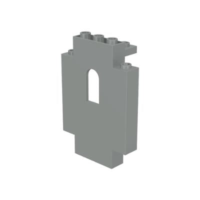 Panel 2 x 5 x 6 Wall with Window - Part - 4444 - Light Gray - used - Qty:1