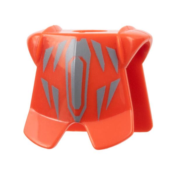 Minifigure Armor Breastplate with Leg Protection with Santis Geometric Pattern - Part - 2587pb04 - Red - used - Qty:1
