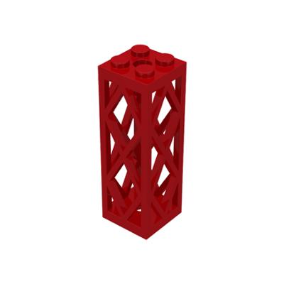Support 2 x 2 x 5 Lattice Pillar - Part - 2580c01 - Red - used - Qty:1