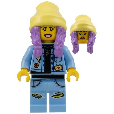 Parker L. Jackson - Denim Jacket with Beanie (Open Mouth Smile / Scared) - Minifigure - New