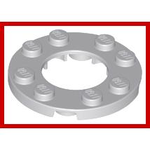 Plate Round 4 x 4 with 2 x 2 Round Open Center - Part - 11833 - Trans-Light Blue - new - Qty:2