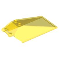 Windscreen 8 x 4 x 2 with 2 Studs and Bar Handle - Part - 21849 - Trans-Yellow - used - Qty:1