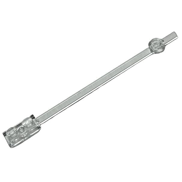 Bar12L with 1 x 2 Plate End Solid Studs and 1 x 1 Round Plate End - Part - 42445 - Trans-Clear - used - Qty:2
