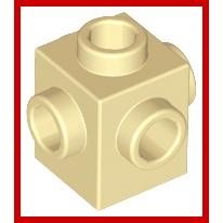 Brick Modified 1 x 1 with Studs on 4 Sides - Part - 4733 - Lime - new - Qty:8