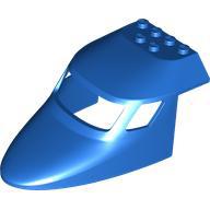 Aircraft Fuselage Forward Top Curved 6 x 10 x 4 with 3 Window Panes - Part - 87613 - Blue - used - Qty:1