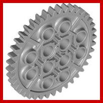 Technic Gear 40 Tooth - Part - 3649 - Light Bluish Gray - used - Qty:1