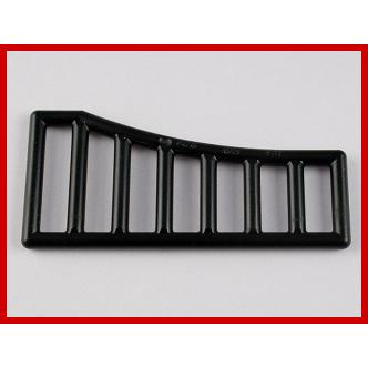 Bar 1 x 8 x 3 - 1 x 8 x 4 Grille Curved - Part - 95229 - Black - used - Qty:2