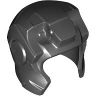 Minifigure Headgear Helmet Space with Open Face and Top Hinge with Angular Cheeks(Iron Man) - Part - 10907 - Black - used - Qty:1