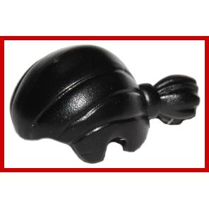Minifigure Hair Straight Cut and Short Ponytail - Part - 17630 - Black - used - Qty:1