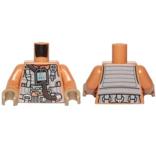 Torso SW Resistance Pilot Flight Suit with Straps and Brown Hose Pattern / Medium Nougat Arms / Dark Tan Hands - Part - 973pb2924c01 - Medium Nougat - used - Qty:1