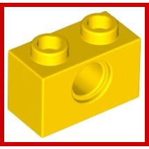 Technic Brick 1 x 2 with Hole - Part - 3700 - Dark Bluish Gray - new - Qty:2