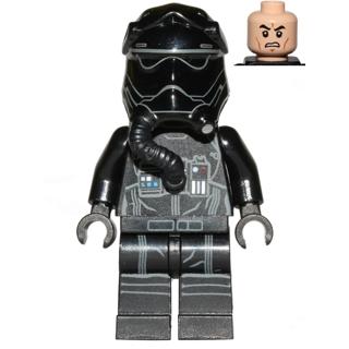 First Order TIE Fighter Pilot - Two White Lines on Helmet - Minifigure - Used