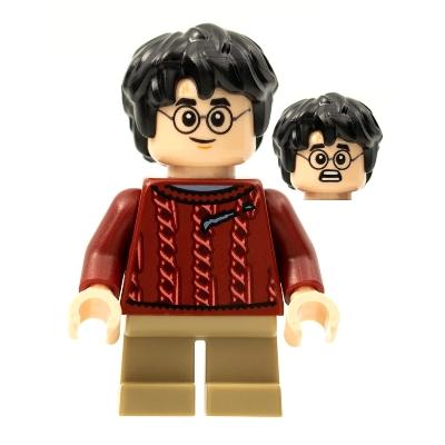 Harry Potter - Dark Red Torn Sweater Dark Tan Short Legs - Minifigure - New