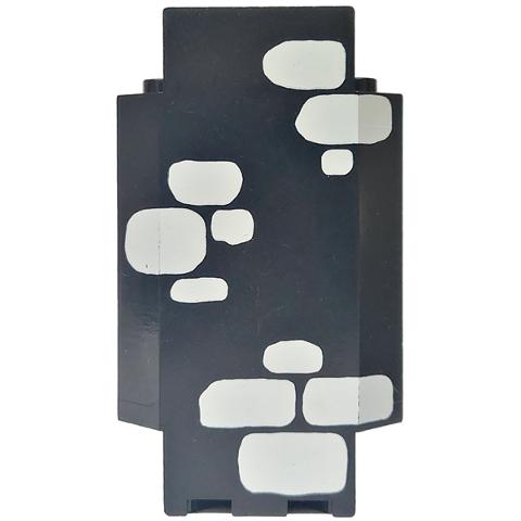 Panel 3 x 3 x 6 Corner Wall with Scattered Stones Light Gray Pattern - Part - 2345pb06 - Black - used - Qty:1
