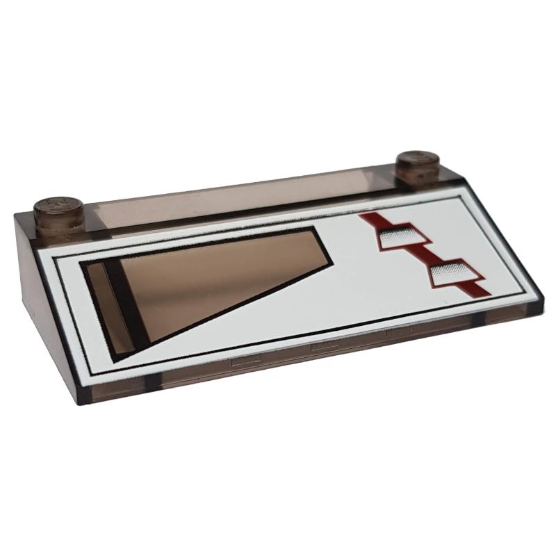Slope 33 3 x 6 with Inner Walls with ARC-170 Starfighter Pattern Model Left Side - Part - 3939px1 - Trans-Brown - used - Qty:1