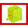 Container Box 2 x 2 x 2 - Part - 4345 - Trans-Neon Green - used - Qty:1