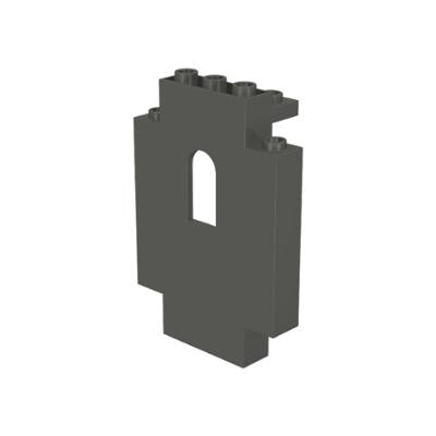Panel 2 x 5 x 6 Wall with Window - Part - 4444 - Dark Gray - used - Qty:1