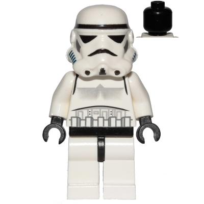 Imperial Stormtrooper - Black Head Solid Mouth Helmet - Minifigure - New