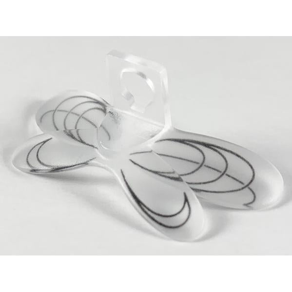 Minifigure Wings Insect Extended with Neck Bracket with Black Oval Lines Pattern - Part - 10183pb01 - Trans-Clear - used - Qty:1