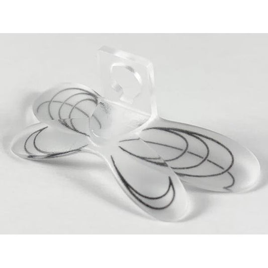 Minifigure Wings Insect Extended with Neck Bracket with Black Oval Lines Pattern - Part - 10183pb01 - Trans-Clear - used - Qty:1