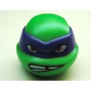 Minifigure Head Modified Ninja Turtle with Dark Purple Mask and Missing Tooth Scowl Pattern (Donatello) - Part - 12607pb08 - Bright Green - used - Qty:1