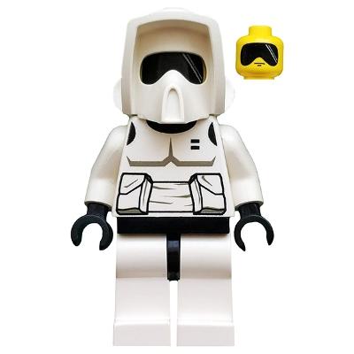 Imperial Scout Trooper - Yellow Head Dark Gray Torso Print - Minifigure - Used