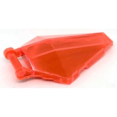 Windscreen 6 x 4 x 1 Hexagonal with Bar Handle - Part - 27262 - Trans-Neon Orange - used - Qty:2