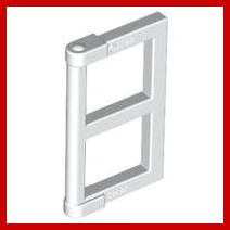 Pane for Window 1 x 2 x 3 with Thick Corner Tabs - Part - 60608 - White - used - Qty:18