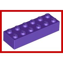 Brick 2 x 6 - Part - 2456 - Tan - new - Qty:2