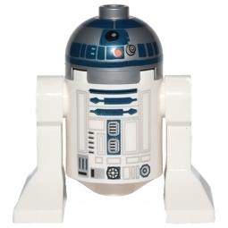Astromech Droid R2-D2 - Flat Silver Head Red Dots and Small Receptor - Minifigure - New