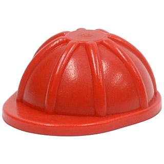 Minifigure Headgear Helmet Construction - Part - 3833 - Red - new - Qty:8