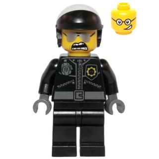 Bad Cop - Head with Crooked Smile - Minifigure - Used