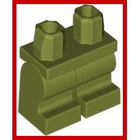 Hips and Medium Legs Plain - Part - 970cm00 - Olive Green - used - Qty:1