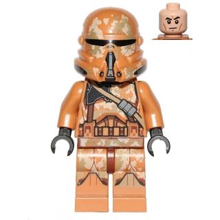 Clone Airborne Trooper (Phase 2) - Geonosis Camouflage Smirk - Minifigure