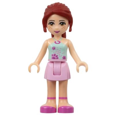 Friends Mia - Bright Pink Skirt Light Aqua Halter Neck Top - Minifigure - New