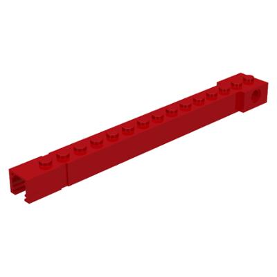 Crane Arm Outside Wide with End Notch - Part - 2350b - Red - used - Qty:1