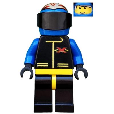 Extreme Team - Blue Blue Flame Helmet White Bangs - Minifigure - New