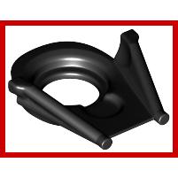 Minifigure Neck Collar SW Darth Vader Helmet Lower Jaw - Part - 19917 - Black - new - Qty:1