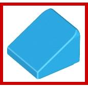 Slope 30 1 x 1 x 2/3 - Part - 54200 - Trans-Light Blue - new - Qty:12