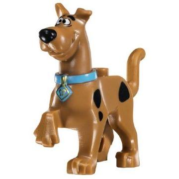Dog Great Dane Scooby-Doo Walking with Medium Azure Collar Pattern - Part - 21042pb01c01 - Medium Nougat - used - Qty:1
