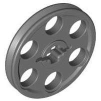 Technic Wedge Belt Wheel (Pulley) - Part - 4185 - Dark Bluish Gray - used - Qty:2