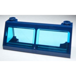 Windscreen 2 x 6 x 2 Train with Fixed Trans-Light Blue Glass - Part - 6567c03 - Dark Blue - used - Qty:1