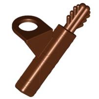 Minifigure Arrow Quiver with 2 Arrows - Part - 4498 - Reddish Brown - used - Qty:1