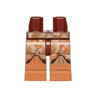 Hips and Medium Nougat Legs with SW Clone Trooper Camouflage Armor Pattern - Part - 970c150pb10 - Reddish Brown - used - Qty:1