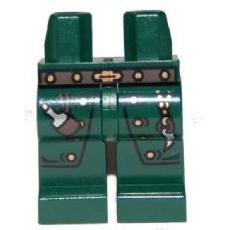 Hips and Legs with Kingdoms Dark Green Wizard Pattern - Part - 970c00pb0061 - Dark Green - used - Qty:1