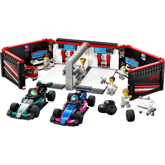 F1 Garage and Mercedes-AMG and Alpine Cars - 60444-1 - Set - New Sealed