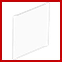 Glass for Window 1 x 3 x 3 Flat Front - Part - 51266 - Trans-Clear - used - Qty:10