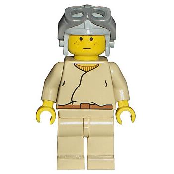 Anakin Skywalker (Light Gray Aviator Cap) - Minifigure - Used