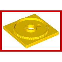 Turntable 4 x 4 Square Base Locking - Part - 61485 - Bright Light Blue - new - Qty:2